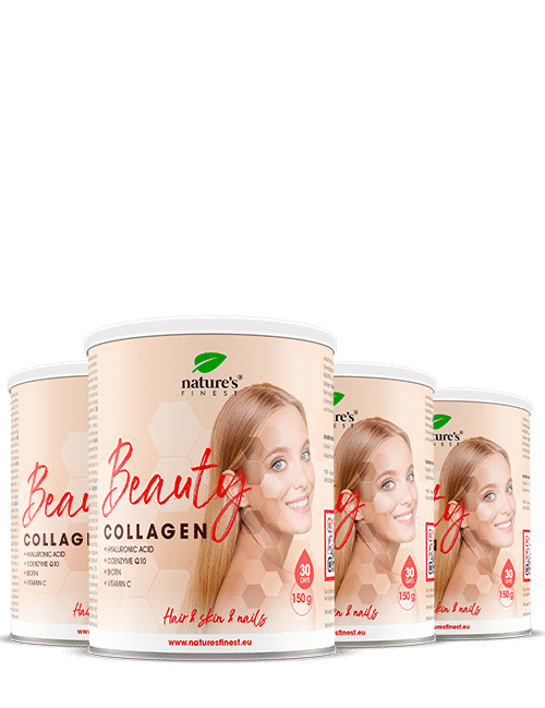 100% Reines Kollagen | 4x Beauty Collagen mit Hyaluron | Bester Kollagen-Drink-Mix in Deutschland | von Nature's Finest.

Wir präsentieren Nature's Finest Beauty Kollagen zusammen mit Hyaluronsäure – eine Mischung, die darauf abzielt, die natürliche Schönheit der Haut zu unterstützen.

Hauptmerkmale:

-- Reich an Peptid-Kollagen, bekannt für die Unterstützung der Gesundheit von Haut, Haaren und Nägeln.
-- Angereichert mit Hyaluronsäure, bekannt für ihre potenziellen Hautfeuchtigkeitsqualitäten.
-- Angereichert mit Coenzym Q10, einem beliebten Antioxidans.
-- Enthält Meereskollagen, einen natürlichen Inhaltsstoff zur Unterstützung der Haut.
-- Bereichert mit Vitamin C und Zink, die die Kollagenproduktion unterstützen sollen.
-- Der zusätzliche Vorteil von Biotin, das häufig mit Hautpflege in Verbindung gebracht wird.

Warum dieses Produkt wählen?
Sonnenexposition, Ernährungsgewohnheiten oder frühere Gewohnheiten könnten den aktuellen Zustand Ihrer Haut beeinflusst haben.

Für wen ist das?
Für diejenigen, die nach Produkten suchen, die das gesunde Altern unterstützen, oder die die Elastizität ihrer Haut verbessern möchten.

Einmaliges Angebot!
Sichern Sie sich unser zeitlich begrenztes Angebot: Erhalten Sie 6 Nature's Finest Beauty Kollagen mit Hyaluronsäure zu einem Sonderpreis!

Anwendungshinweise:
Mischen Sie 5g (1 Messlöffel) in Wasser.

Inhaltsstoffe auf einen Blick:
-- Vitamin C: 250mg
-- Zink: 5mg
-- Biotin: 50µg
-- Hyaluronsäure: 50mg
-- Coenzym Q10: 10mg

Fazit:
Bereit, sich auf den Weg zu möglicherweise strahlender Haut zu machen?

Haftungsausschluss: Dieses Produkt ist nicht dazu bestimmt, Krankheiten zu diagnostizieren, zu behandeln oder zu verhindern.