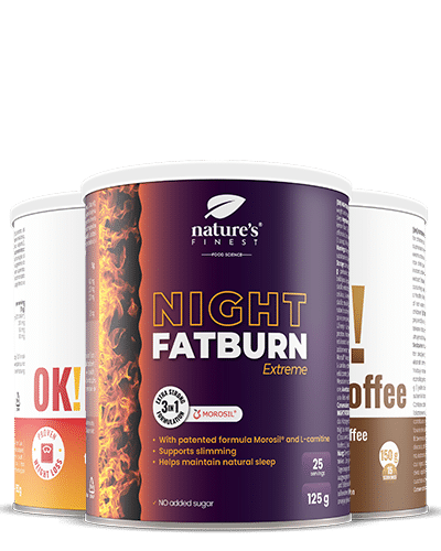 L-Carnitin und Kaffee-Fettverbrenner Blend Paket | 3 Fettverbrenner von Nature's Finest.

Suchen Sie nach einem einzigartigen Getränk, das Ihre Gesundheitsreise ergänzt?

Hauptmerkmale:

-- Innovative natürliche Formulierungen: Entdecken Sie unsere Auswahl an Bio-Getränken, die auf ganzheitliches Wohlbefinden zugeschnitten sind.
-- Perfekt für Kaffeeliebhaber: Unser OK!FatBurn Kaffee verspricht ein Kaffeeerlebnis der besonderen Art.
-- Minimieren Sie Bedenken bezüglich Ihrer Taille mit unseren Getränkeformulierungen.
-- Bemerkenswerte Formulierungen: Produkte für diejenigen, die einen verfeinerten Lebensstil anstreben.

Neugierig?
Naschen Sie gelegentlich zwischen den Mahlzeiten?

1.
Nettogewicht: 150g | Portionen: 15
-- Genießen Sie ein zitroneninfundiertes Getränk.
-- Bemerkenswerter Inhaltsstoff: ID-alG™, bekannt für seine einzigartigen Eigenschaften.
-- L-Carnitin & L-Tyrosin: Bestandteile, die für ihre möglichen Attribute geschätzt werden.

Nährwertangaben (pro Portion):
Kohlenhydrate gesamt: 5g | Protein: 1g | Fette gesamt: 0,5g | Vitamin C: 60mg | ID-alG™: 200mg

2.
Nettogewicht: 125g | Portionen: 25
-- Ein herrliches Zitrusabendgetränk.
-- Hauptinhaltsstoffe: Morosil®, Baldrianextrakt, Rotweinextrakt.

Möchten Sie Ihre abendliche Routine verfeinern?

Nährwertangaben (pro Portion):
Kohlenhydrate gesamt: 2g | Protein: 0,5g | Fette gesamt: 0,3g | Morosil®: 80mg

3.
Nettogewicht: 150g | Portionen: 15
-- Gewöhnlicher Kaffee, verfeinert mit ausgewählten Inhaltsstoffen.
-- Hauptzutaten: L-Carnitin, Guarana-Extrakt und Holunderbeerenextrakt.

Streben Sie nach einem gehobenen Morgenritual?

Nährwertangaben (pro Portion):
Kohlenhydrate gesamt: 6g | Zucker: 0,5g | Protein: 1,5g | Koffein: 80mg | L-Carnitin: 120mg

Häufig gestellte Fragen:

Welches Getränk ist für den nächtlichen Stoffwechsel konzipiert?
Antwort: NIGHT FatBurn.
Hauptinhaltsstoff des OK!FatBurn Getränks zur Wellness-Unterstützung?
Antwort: ID-alG™.
Welcher Kaffee wurde entwickelt, um morgendliche Energie zu ergänzen?
Antwort: OK!FatBurn Kaffee.

Tauchen Sie ein in die Welt der Getränke, die darauf ausgerichtet sind, ganzheitliches Wohlbefinden zu fördern.

Haftungsausschluss: Diese Produkte sind nicht dazu bestimmt, Krankheiten zu diagnostizieren, zu behandeln, zu heilen oder zu verhindern.